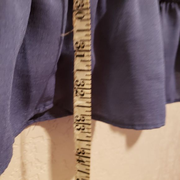 Wishlist Women's Blue Baby Doll Dress Size M/L Short Sleeve Ruffle - Picture 7 of 8